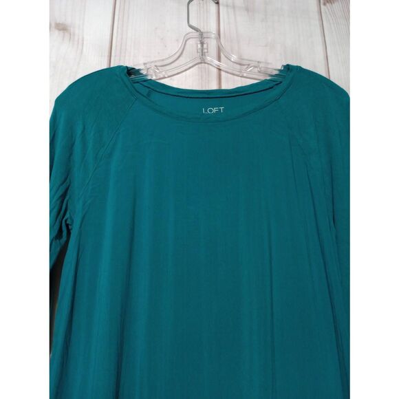 Loft Shirt Ladies Small Turquoise Peplum - Picture 3 of 7
